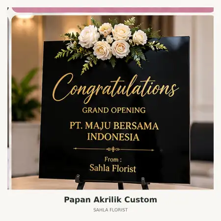 Papan Bunga Akrilik Ciputat Timur